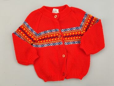 sweterek czerwony: Kardigan, 0-3 m, stan - Dobry