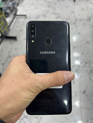 soyuducular ikinci el: Samsung A20s, 32 ГБ, цвет - Черный, Отпечаток пальца, Две SIM карты