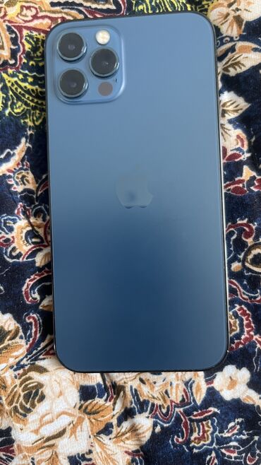 Apple iPhone: IPhone 12 Pro, Б/у, 128 ГБ, Голубой, Защитное стекло, 89 %