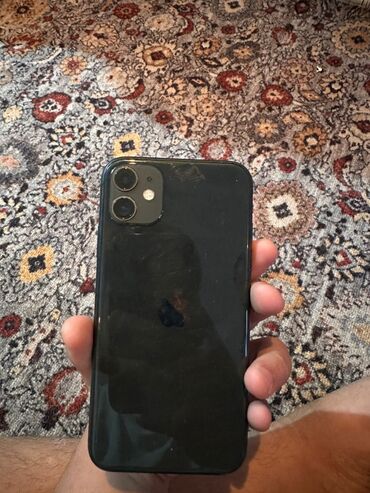 iphone 11pro телефон: IPhone 11, Б/у, 64 ГБ, Jet Black, Наушники, Зарядное устройство, Чехол, 75 %