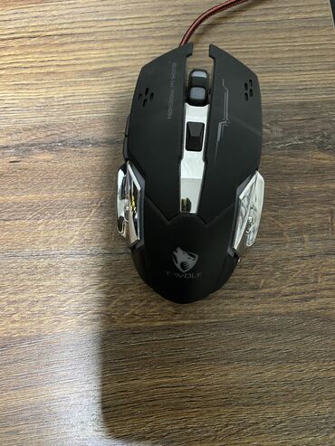 клавиатура и мышка: Игровая мышь t-wolf проводная 3200 dpi,подключение usb,небольшой торг