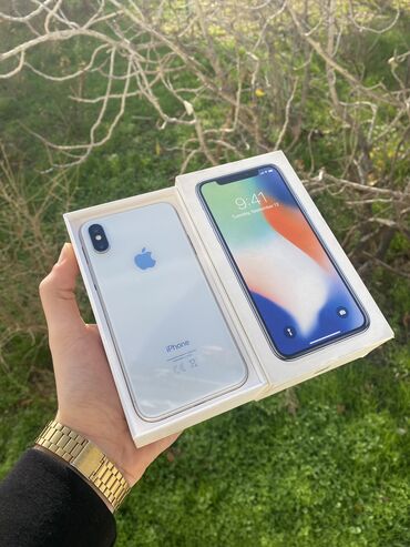 iphone ag: IPhone X, 64 GB, Ağ, Face ID