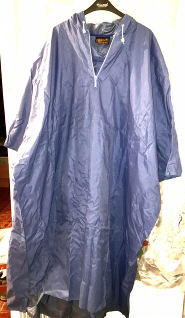 куртка дождевик: Мужской плащ, 6XL (EU 52), Б/у, цвет - Синий, Самовывоз, Платная доставка