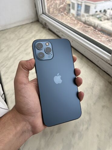 world telecom iphone 12 pro: IPhone 12 Pro Max, 128 GB, Pacific Blue, Zəmanət, Simsiz şarj, Face ID