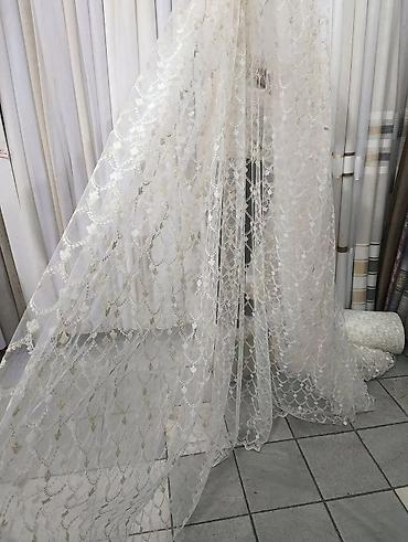 Zavese i draperije: Zavese od tila sa bogatim vezom – više dezena - Materijal: proziran — 8