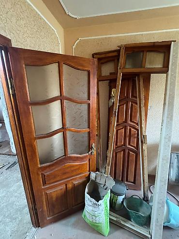 qapi otaq: Şüşəli taxta otaq qapıları - Material: möhkəm təbii ağac, laklanmış — 5