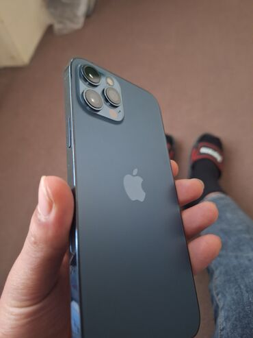 компьютер на запчасти: IPhone 12 Pro Max, 128 ГБ, Pacific Blue, Отпечаток пальца, Беспроводная зарядка, Face ID