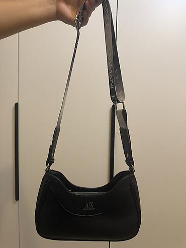 mor rəng: Armani Exchange (A|X) qadın çantası - Rəng: qara - Material — 2