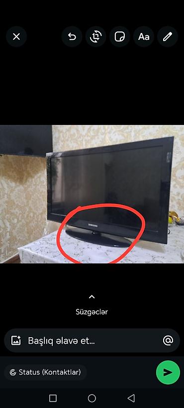 TV və video: Samsung televizor sekilde işrelediyim hissesi satilir qiymeti 40 manat — 3