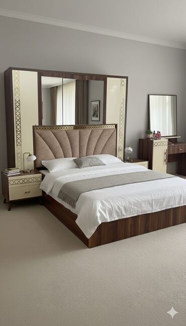 Masa və oturacaq dəstləri: İkinəfərlik çarpayı, Dolab, Termo, 2 tumba, İşlənmiş