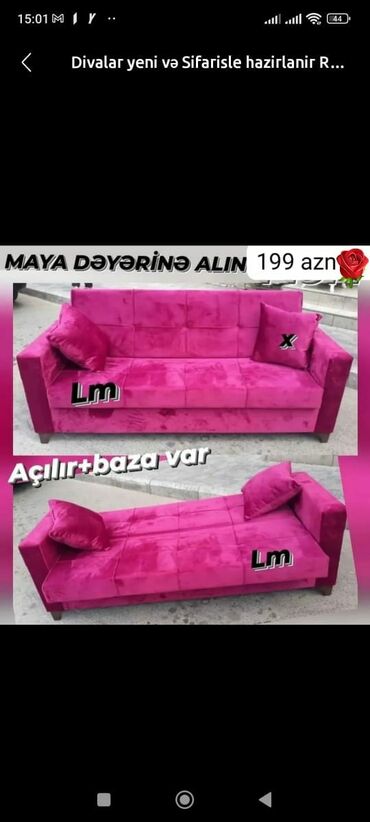 Kreslolar: Divan, Yeni, Açılan, Bazalı