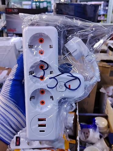 Удлинители: Сетевой удлинитель с USB-зарядкой - 3 розетки типа Schuko — 1