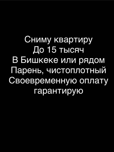 Сниму квартиру: 1 комната, 1 м², С мебелью, Без мебели