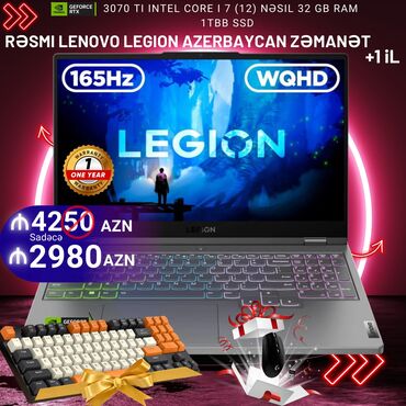 afon 9: Yeni Lenovo Legion, 15.6 ", Intel Core i7, 1 TB, Pulsuz çatdırılma