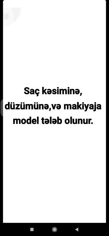 part time is elanları 2023: Saç kəsimi, saç düzümü və makiyaj üçün modellər axtarılır. Təklif