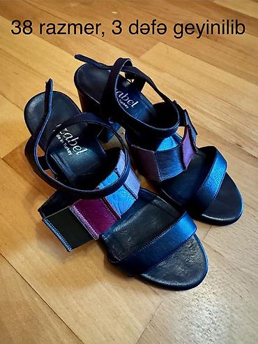 Basanoşka və səndəllər: - Brend: Izabel (Made in Turkey) - 38 olcu. Yeni. 180 azne alinib - — 1