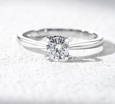 Үлпөт көйнөктөрү жана аксессуарлар: 💍 Кольцо из белого золота 750 пробы с лабораторным бриллиантом • — 5