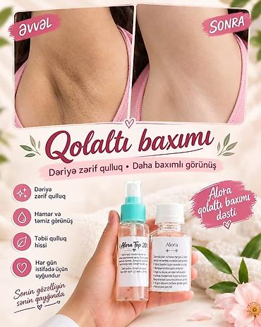 qara rəng: Alora dəriyə qulluq setləri 1) Alora Ağardıcı və Qoxu Seti - Dərinin — 9