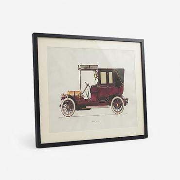 Картина в раме «Ретро автомобиль Fiat 1904» (60х50 см) Стильная at lalafo.kg Картина в раме «Ретро автомобиль Fiat 1904» (60х50 см) Стильная