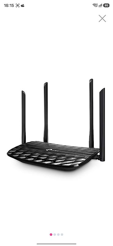 Modemlər və şəbəkə avadanlıqları: TP-Link Archer C6 AC1200 Wi‑Fi router - İki zolaq: 2.4 GHz (300 Mbps) — 1