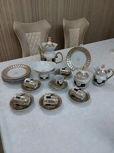 cay servizi: Çay dəsti, rəng - Qızılı, Farfor — 2