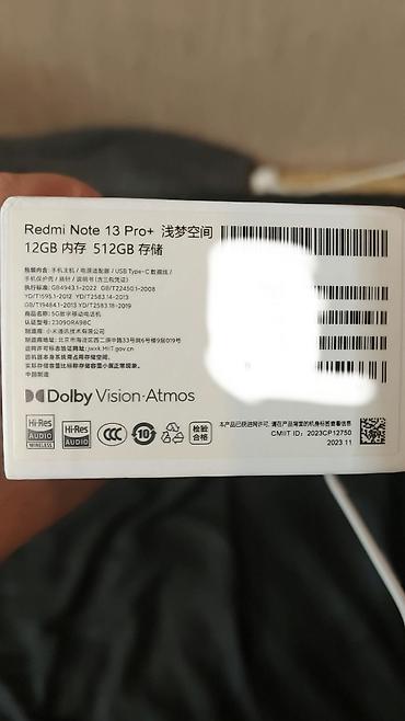 redmi note 13 ultra: Redmi Note 13 Pro+, 512 GB, Sənədlərlə, Sensor, Barmaq izi — 8