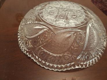 salat qablari: Kəsilmiş naxışlı xrustal (meyvə üçün) - Material: qalın, şəffaf — 3