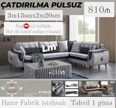 künc masası: Künc divan, Yeni, Açılan, Bazalı, Parça, Şəhərdaxili pulsuz çatdırılma