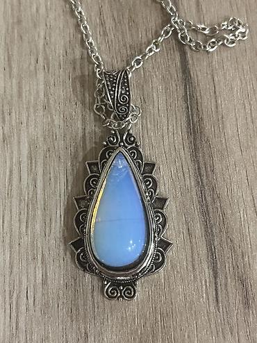 Ogrlice: Talisman sa priveskom– kapljica opala, vintage dizajn - Privjesak u — 2