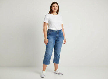 Ubrania damskie: Spodnie 3/4 damskie, rozmiar XL