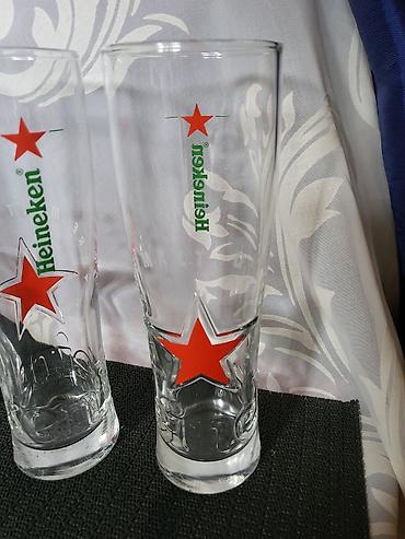 Čaše: Case nove za pivo Heineken 0,350 L . Nove case komada 6 u ceni — 9