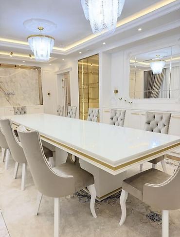 study table: Стол и стул для зала, Новый, цвет - Белый — 3
