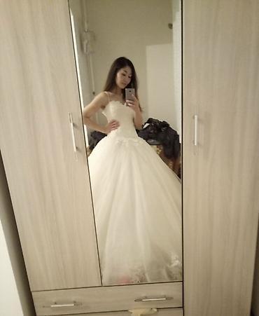 Свадебное платье принцесса (ball gown), айвори. - Корсетный верх на