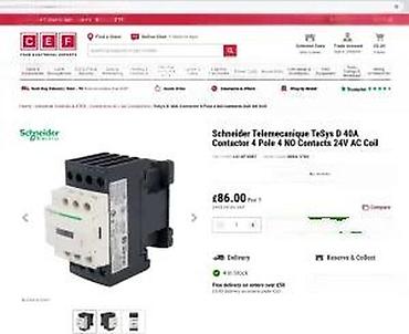 Ostali elektro materijali: Schneider Electric TeSys D kontaktor – model LC1D32B7 - Serija: TeSys — 8