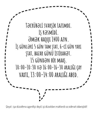 bağ evinde qalmaga aile axtarilir 2022: Qaynaqçı tələb olunur, 3-5 illik təcrübə, 5/2, Ayda 2 dəfə ödəniş