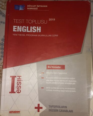 ingilis dili buraxilis testleri: İngilis dili 2019 test topluları.Səliqəli işlənilib.İçərisində cırıq