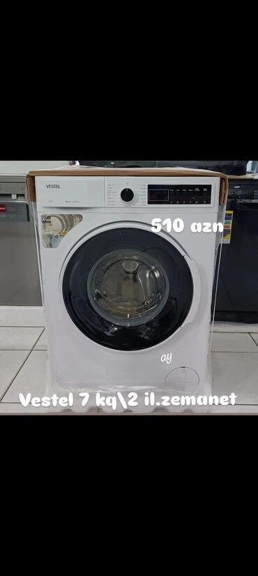 vestel paltaryuyan masinlari qiymetleri: Paltaryuyan maşın Vestel, 7 kq, Yeni, Avtomat, Qurutma var, Kredit yoxdur, Pulsuz çatdırılma