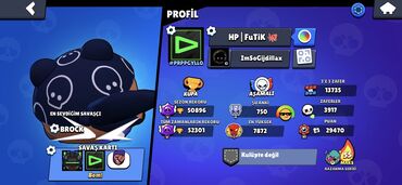 pubg mobile klan: Brawl Stars mobil oyununda bir oyunçu profili. Profil, "HP | FuTiK"