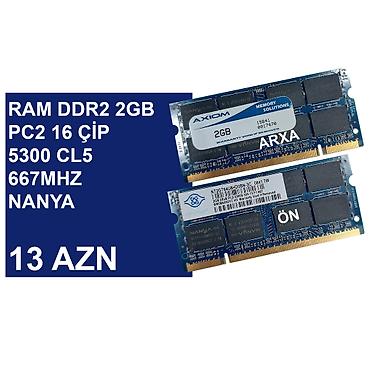 Оперативная память (RAM) для ПК: Operativ Yaddaş "DDR2 2GB 667/800Mhz Sodimm" ⭐Ram DDR2 PC2 2GB 5300 — 2