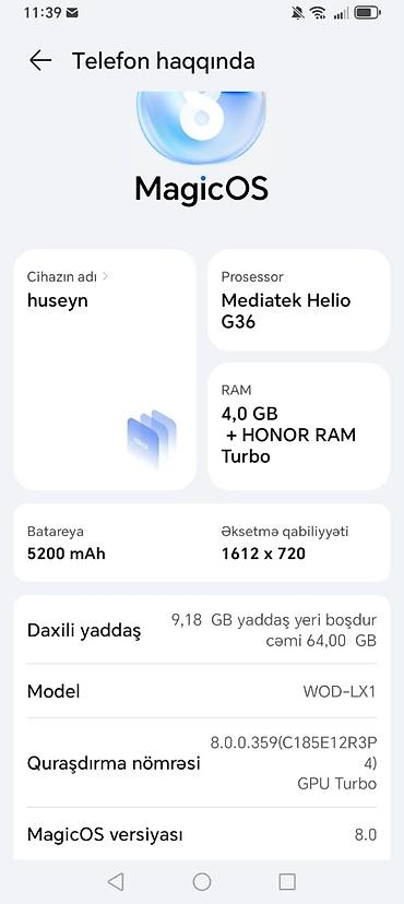 honor 40: Honor 64 GB, rəng - Qara, İki sim kartlı — 3