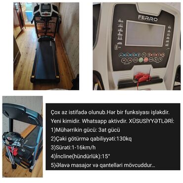 Qaçış trenajorları: Qaçiş aparati 800azn. 130kq.tam işlek. Unvan Sumqayit//8765b//gulara