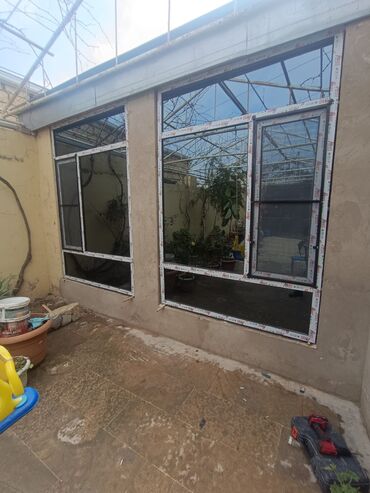 Plastik pəncərələr: Yeni İkiqat şüşə paketi Plastik pəncərə, Еni: 80 sm, Uzunluğu: 200 sm, Pulsuz quraşdırma — 16