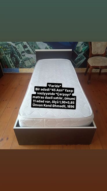 Divan və kreslo dəstləri: Təknəfərlik çarpayı