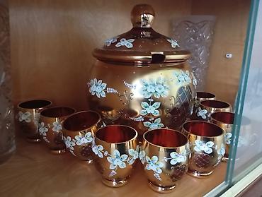 kompot: Çay dəsti, rəng - Qızılı, Şüşə — 4