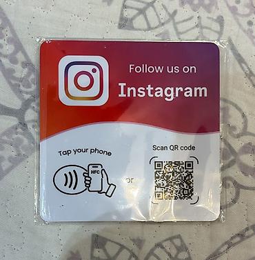 Рекламные щиты: Instagram izləyici lövhəsi – NFC və QR kodlu - Təyinat: Müştəriləri — 2