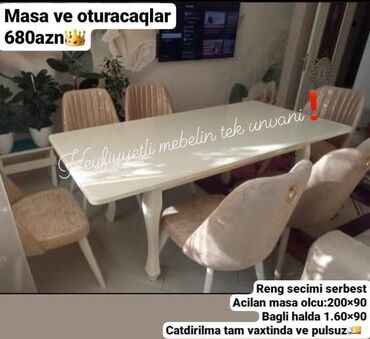 kreditle stol stul: Stol stul masa oturacaq sifarisle