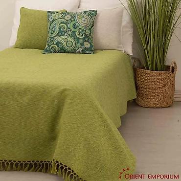 Ćebad i pokrivači: Prekrivač za krevet – jednostavan tkan, sa resama na ivicama - — 12