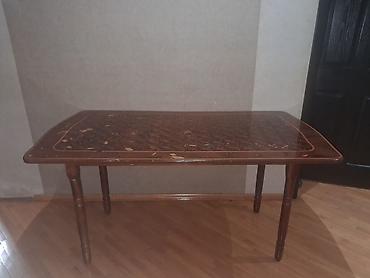 Masalar: Taxta yemək masası - Material: tam ağac konstruksiya, dördayaqlı — 1