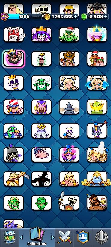 Kolleksiya kartları: Clash Royale oyun hesabı salam aleykum hesab normal hesabdı içinde 15 — 6