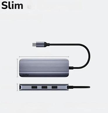 Doking stanice: USB-C dok/čvorište – tanki metalni hub sa PD napajanjem - Priključak — 2